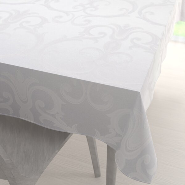 Biante Dekoračný obdĺžnikový obrus Monako PM-125 Veľký zámocký vzor biely 60x100 cm