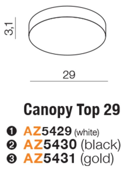 Moderné stropné svietidlo Canopy 29 zlatá