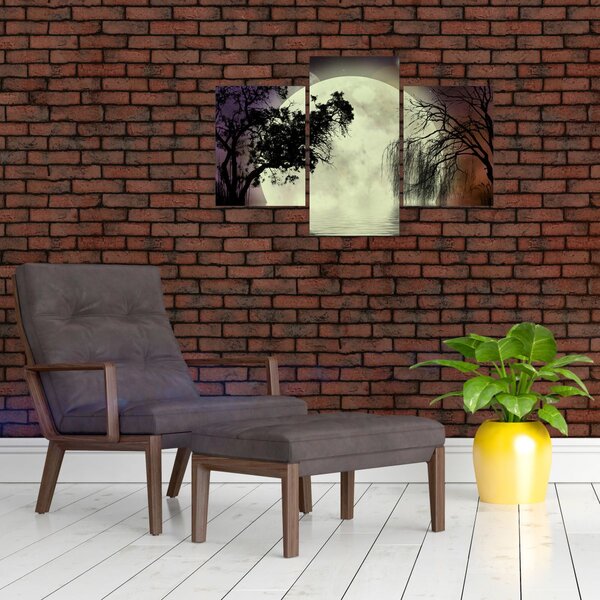 Obraz - Spln nad hladinou (90x60 cm)
