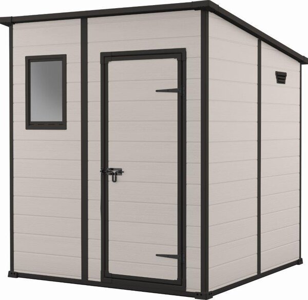 KETER Manor Pent Záhradný Domček 6X6 185 X 200 X 185 cm Béžový 255142