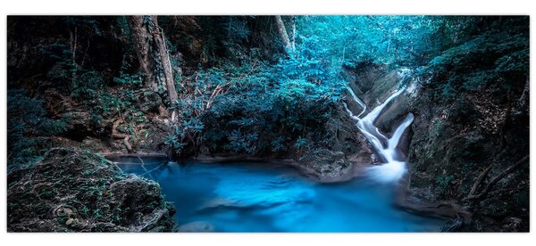 Obraz - Magická noc v tropickom lese (120x50 cm)