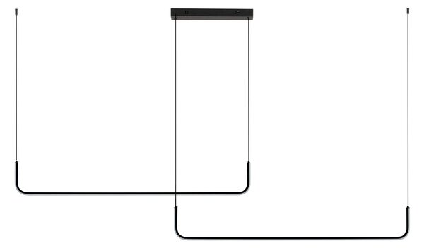 LED stmievateľn čierny moderný luster Strita