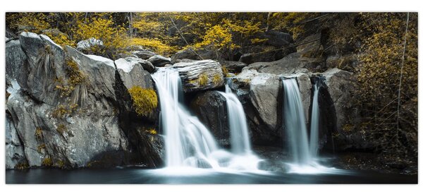 Obraz - Vodopády, Lushan, Čína (120x50 cm)
