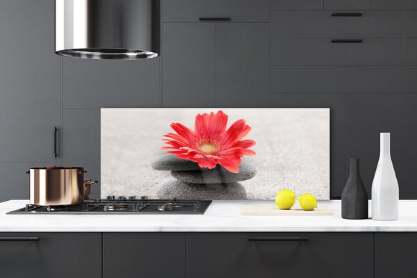 Sklenený obklad Do kuchyne Kvet kamene umenie 125x50 cm