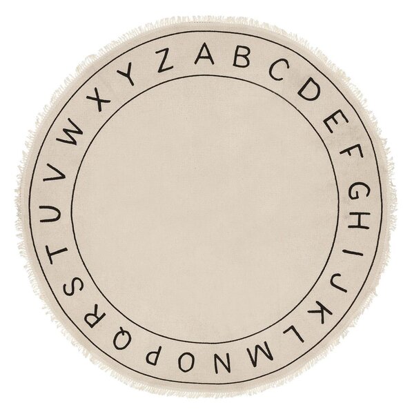 DekorStyle Detský koberec Alphabet krémový
