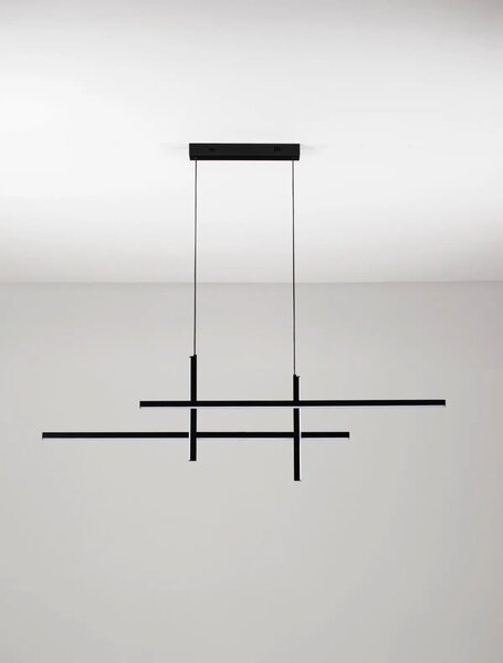 Moderný LED luster Antama čierna