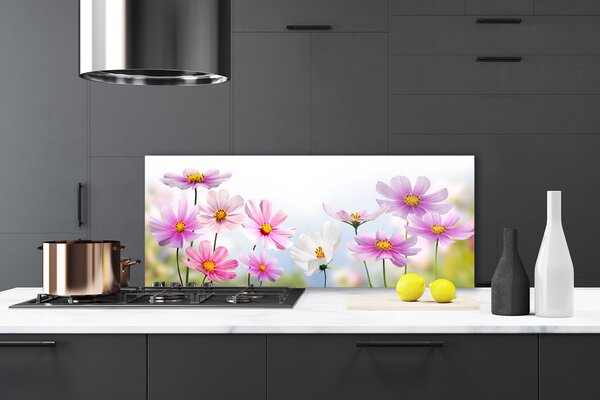 Sklenený obklad Do kuchyne Kvety rastlina príroda 125x50 cm