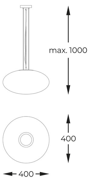 LED luster Omi čierna