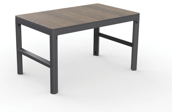 Záhradný stôl Keter Lyon / Scandi – 116 x 71 x 40 – 65 cm – grafitová / orechová