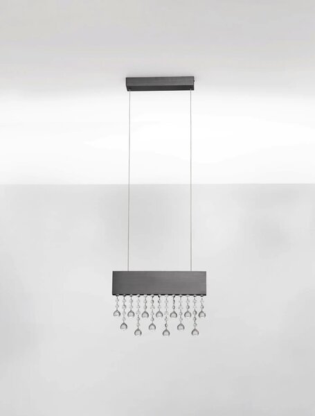 Moderný LED luster Crista čierna 120