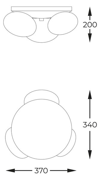 LED stropné svietidlo Omi čierna (1190)