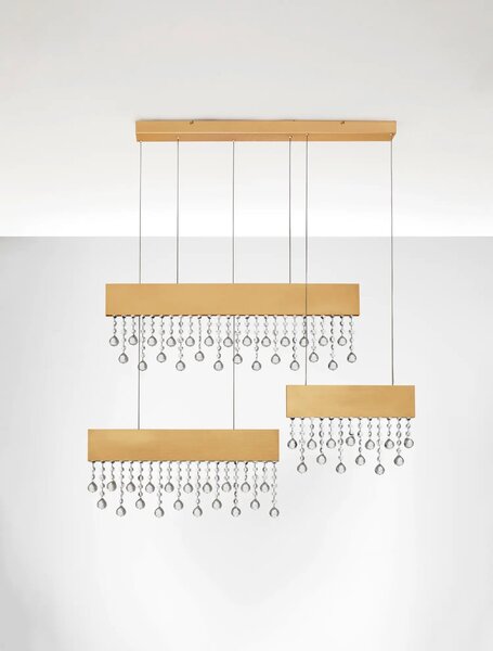 Moderný LED luster Crista zlatá 150