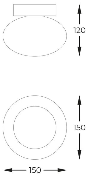 LED stropné svietidlo Omi zlatá (1189)