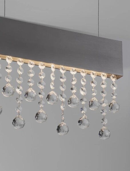 Moderný LED luster Crista čierna 120