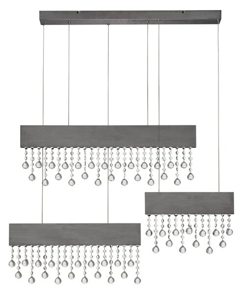 Moderný LED luster Crista čierna 150