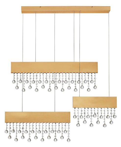 Moderný LED luster Crista zlatá 150
