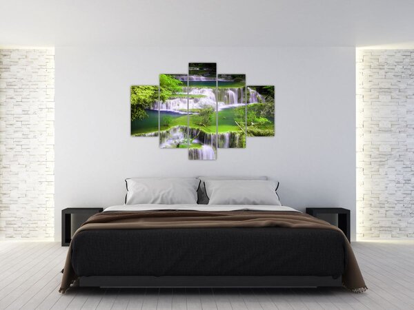 Obrázok - Vodopády Huay Mae Khamin, Kanchanaburi, Thajsko (150x105 cm)