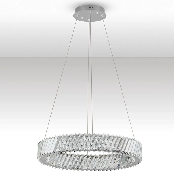 Dizajnový LED luster Arietta nikel 46W