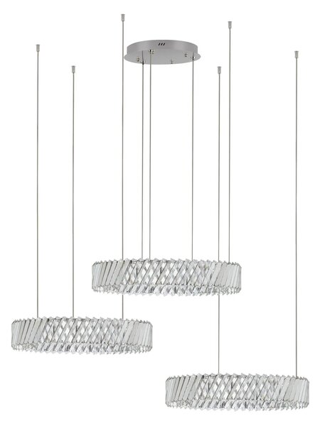 Dizajnový LED luster Arietta nikel 129W