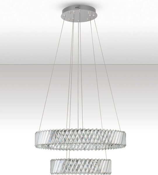 Dizajnový LED luster Arietta nikel 80W