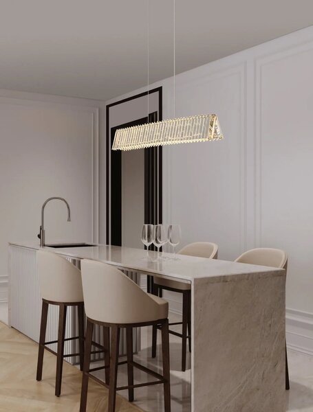 Dizajnový LED luster Arietta nikel 28W