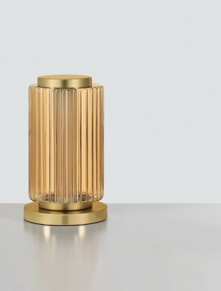 Moderná LED stolová lampa Vesper oranžová