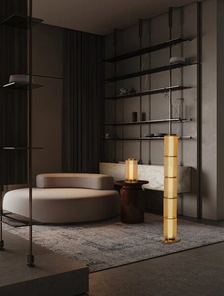 Moderná LED stolová lampa Vesper oranžová