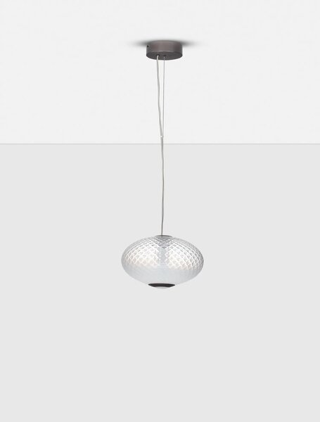 Moderný LED luster Aora sivá A