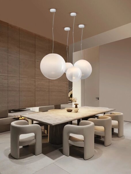 Dizajnový LED luster Bolita biela 7W