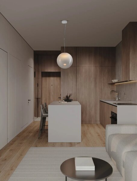 Dizajnový LED luster Bolita biela 9W