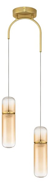 Dizajnový LED luster Norma oranžová 28