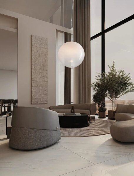 Moderný LED luster Bolita biela 15W