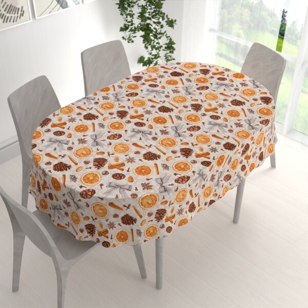 Biante Dekoračný oválny obrus Leona LN-171 Vôňa jesene 50x100 cm