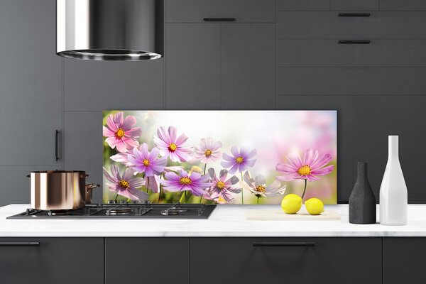 Sklenený obklad Do kuchyne Kvety rastlina príroda 125x50 cm