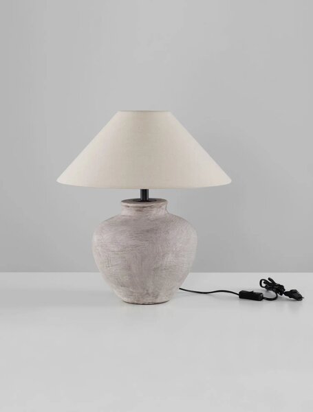 Moderná stolová lampa Lupe smotanová