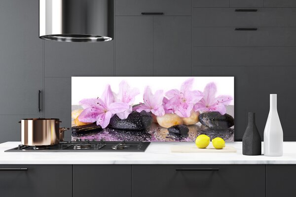 Sklenený obklad Do kuchyne Kvet kamene rastlina 125x50 cm