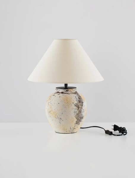 Moderná stolová lampa Lupe čierno-biela