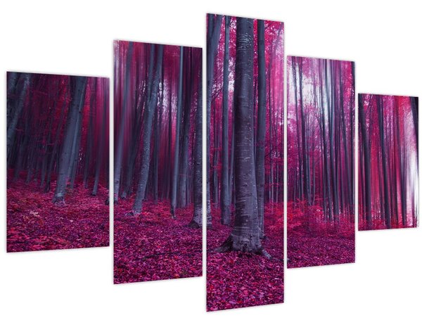 Obraz ružového lesa (150x105 cm)