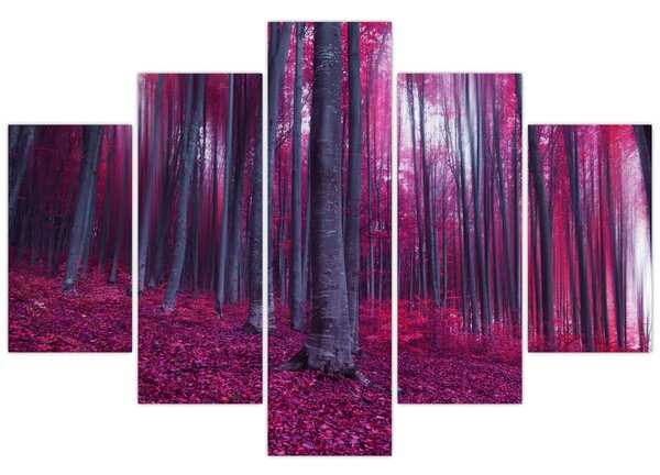 Obraz ružového lesa (150x105 cm)