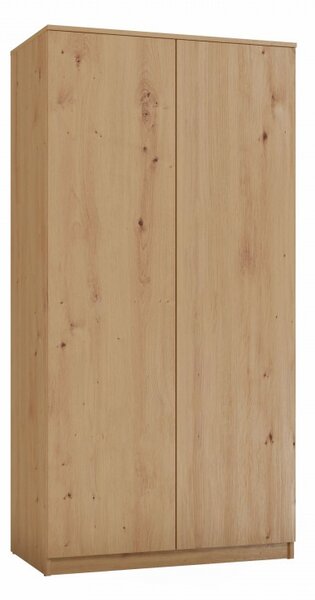 Dvojdverová šatníková skriňa 90 cm TAUNO - dub artisan