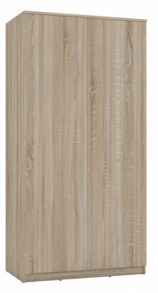 Dvojdverová šatníková skriňa 90 cm TAUNO - dub sonoma