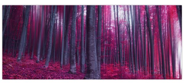 Obraz ružového lesa (120x50 cm)