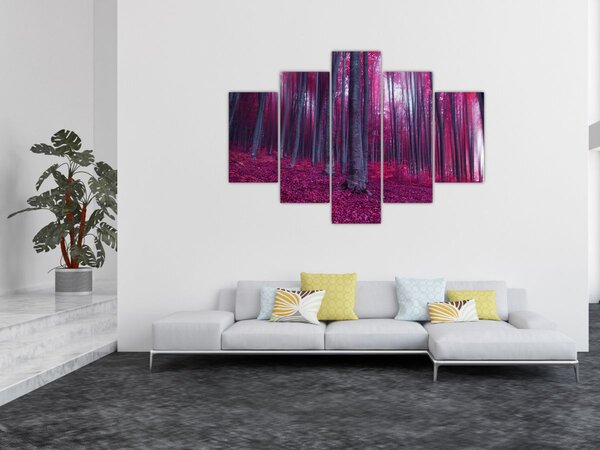 Obraz ružového lesa (150x105 cm)