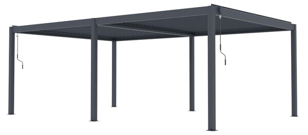 Bioklimatická pergola G21 Austin Premium 6x4 m, antracitová hliníková