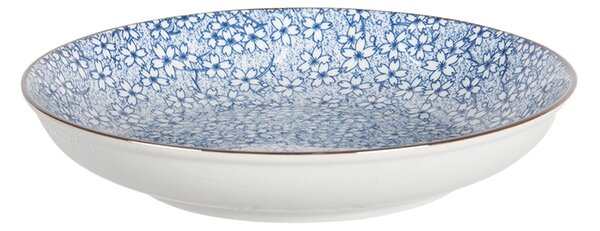 Hlboký tanier modré kvietky BlueFlow - Ø20 * 4 cm - Clayre & Eef
