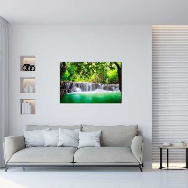 Obraz vodopádu v Kanchanaburi, Thajsko (90x60 cm)