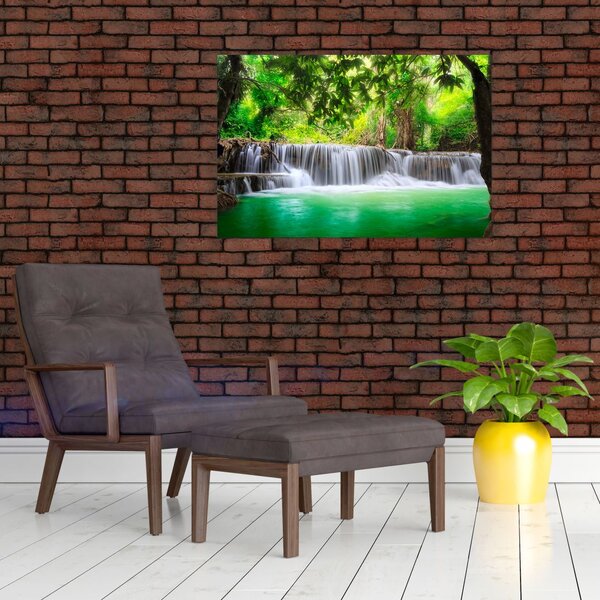 Obraz vodopádu v Kanchanaburi, Thajsko (90x60 cm)