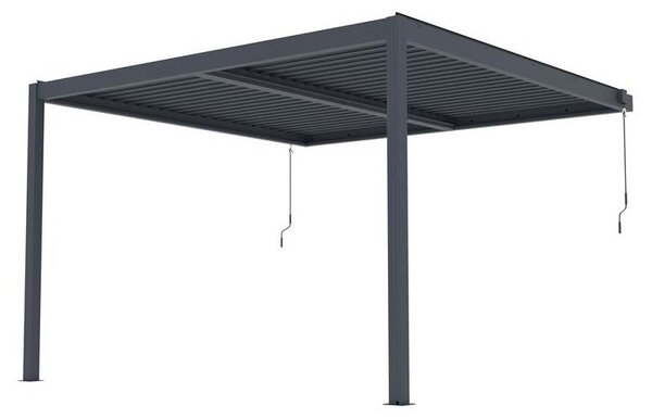 Bioklimatická pergola G21 Trenton Premium 4x4 m, antracitová hliníková