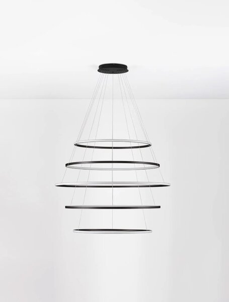 Moderný LED luster Maelo čierna 150