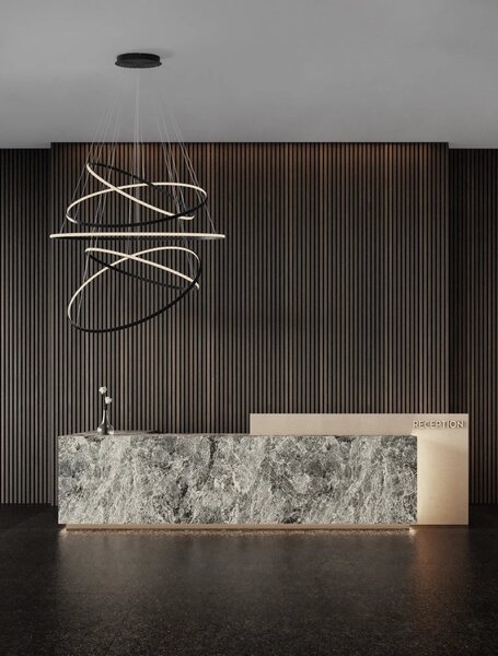 Moderný LED luster Maelo čierna 150